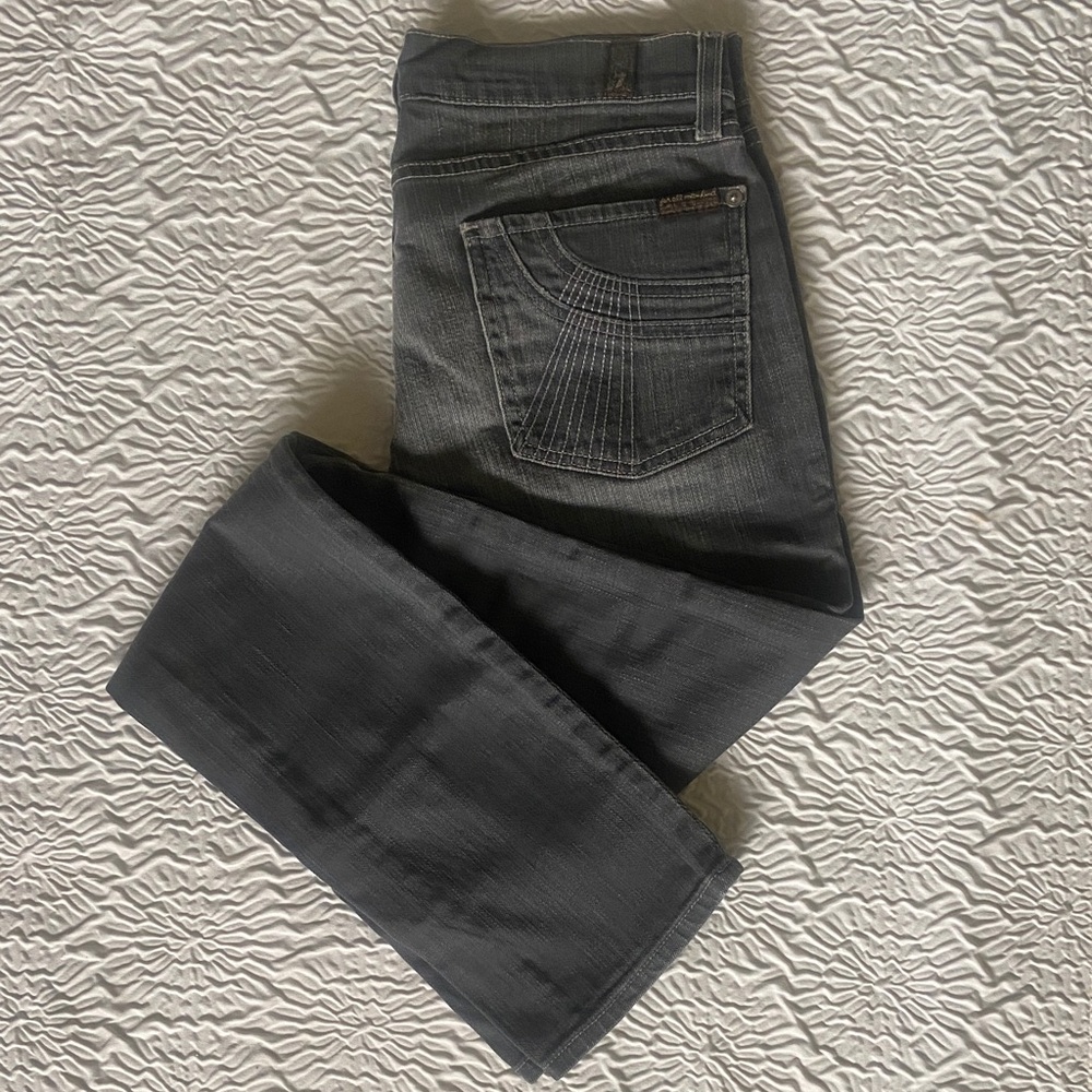 7 for all mankind, dark gray “Roxanne” women’s jeans